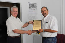 Comus receives Ohio Casualty Commendation for outstadnding safety record